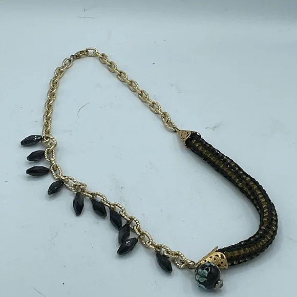 “VINTAGE ROPE DROP GLASS BEAD NECKLACE”. Unique Piece of Costume Jewellery. - Picture 4 of 16